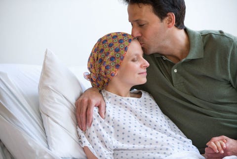 “If I get sick, he won't be able to hold it together.” sick wife and husband
