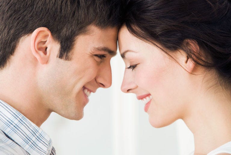 couple with brown hair