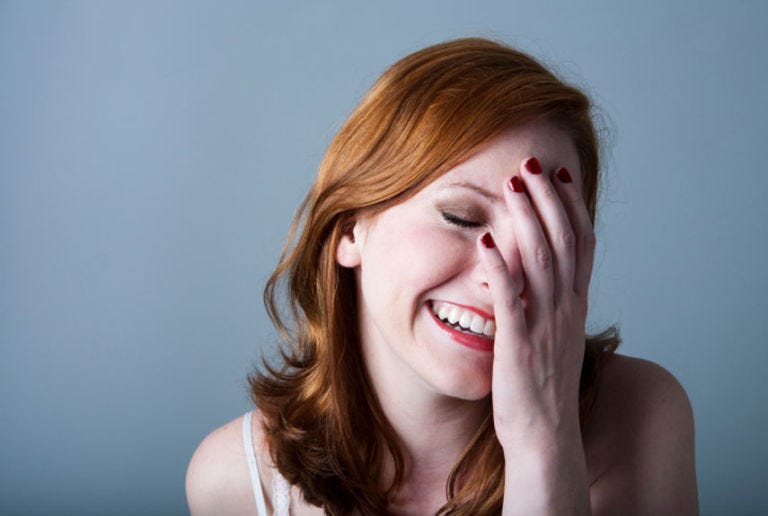 woman laughing