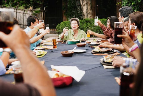 2. Attending only one set of family events. large family dinner
