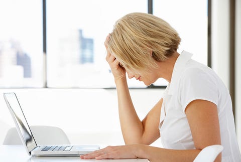 2. Avoid playing the “who has it harder” game. woman annoyed at the computer