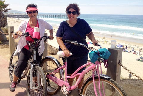 Sandra sandra and mom on bikes
