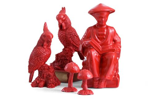 red figurines 