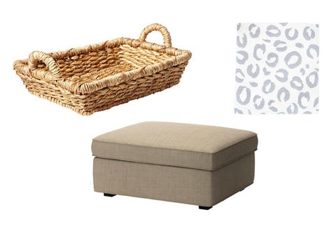 Create a gathering place smith and hawker basket and footstool with storage