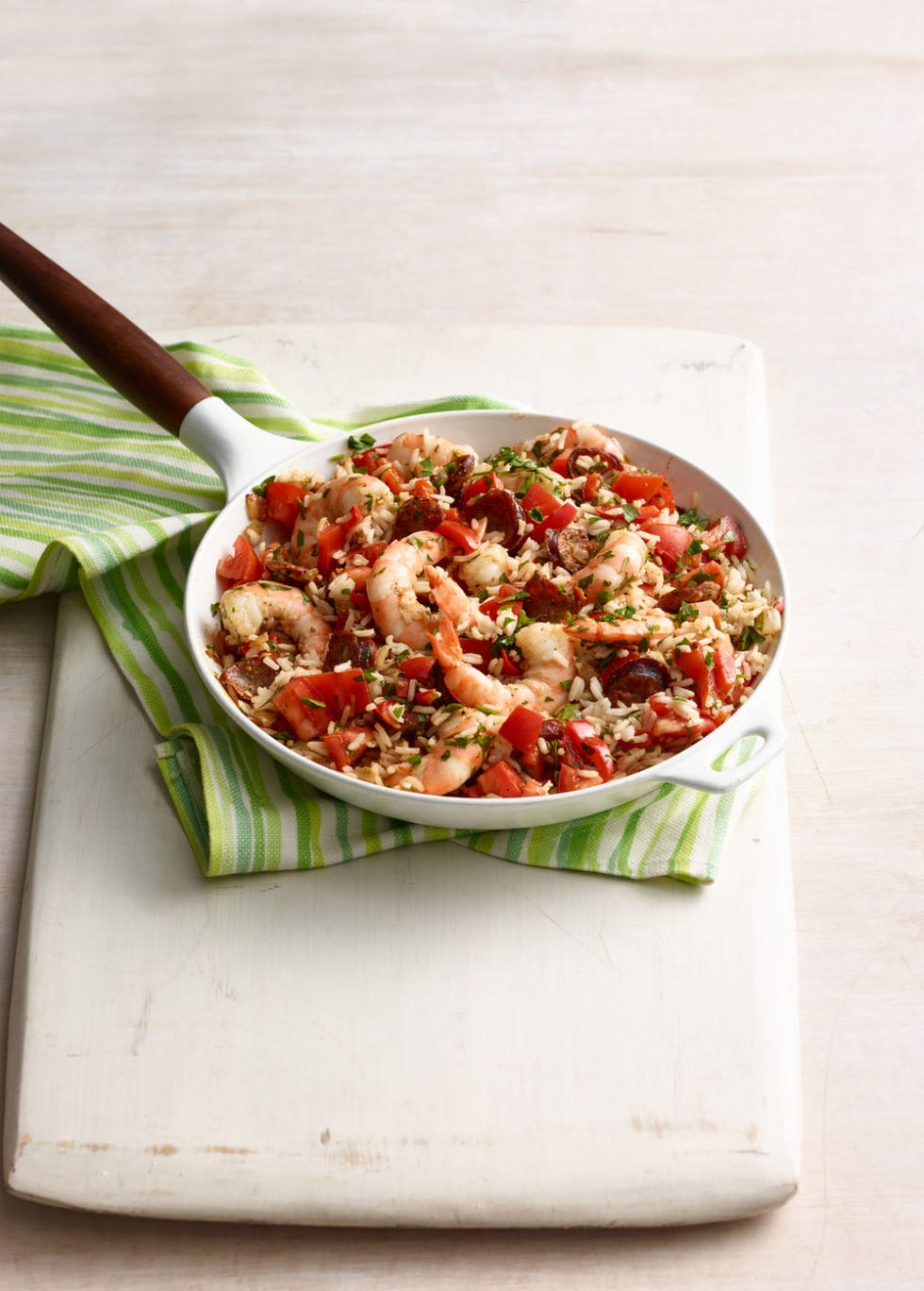 Skillet Shrimp Sausage and Rice Recipe