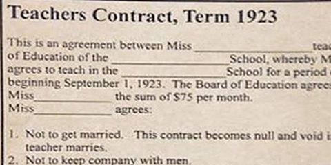 the rules for this 1920s teacher 39 s contract for women are fitness contract agreement