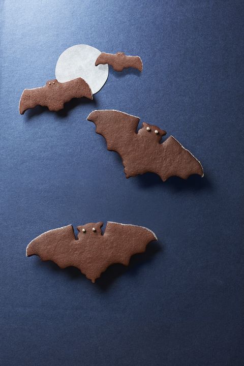 halloween desserts   spiced chocolate bat cookies