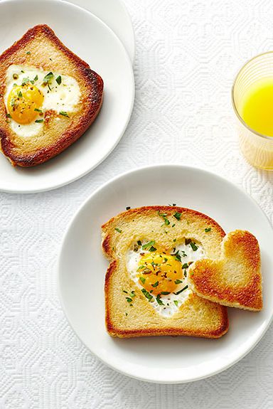 love toast heart hole in toast with sunny side up egg