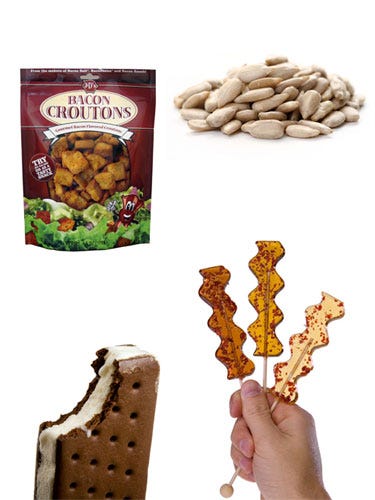 Unbelievable Eats <p>Even though the buzzed-about <a href="http://scopemouthwash.com/bacon/" target="_blank">Scope Bacon Mouthwash</a> turned out to be an April Fool's Day prank, the 13 bacon-flavored items that follow are all too real. From snacks to syrup, there's hardly an edible that can't curb a hankering for ham. Click through to discover the most unusual foods and drinks to come in bacon flavor and the stories behind their creation and improvement.</p>