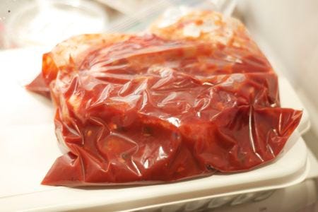 Ingredient, Food, Red, Amber, Cuisine, Maroon, Meat, Dish, Peach, Salt-cured meat, 