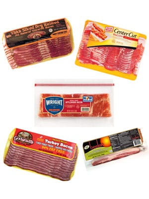 Bacon Bonanza <p>With Americans eating more than 2 billion pounds of bacon each year, it's no wonder there are countless bacon brands cashing in on the popular treat. <em>Woman's Day</em> editors taste-tested bacons and picked the best varieties and flavors for you to bring home. Not only are these picks palate pleasing, but they're also great for fuss-free cooking. Feed a crowd with less mess by baking your bacon. Heat the oven to 400°F, lay the strips on a wire rack over a baking sheet and bake until crisp, 18 to 20 minutes. Bonus: The bacon stays flat and neat.</p>