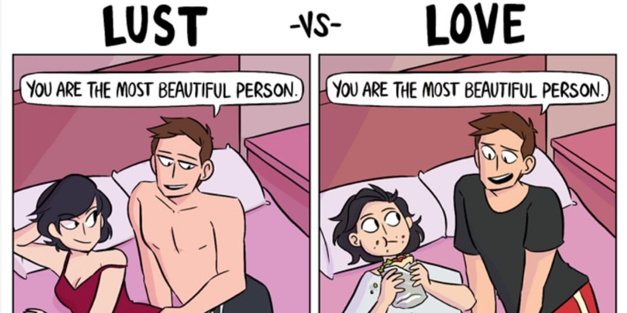 These Hysterical Comics Perfectly Explain Lust Vs. Love