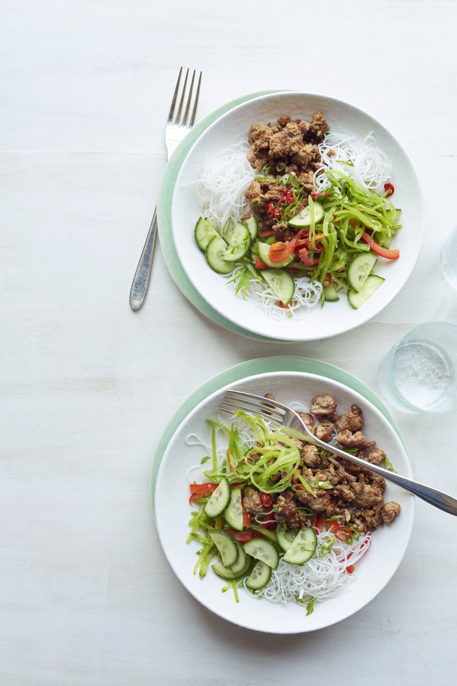 Gingery Asian Noodle Salad with Turkey and Cucumbers Recipe photo